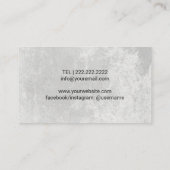 シェフエレガントな手のスケッチ 名刺 (裏面)