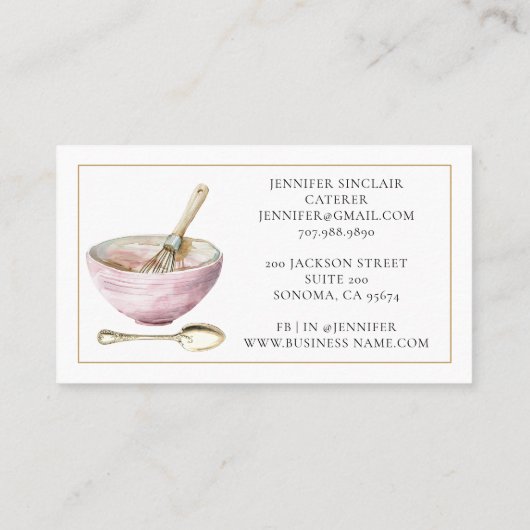 シェフエレガントケータリングウィスクスプーンヘラ 名刺 (裏面)