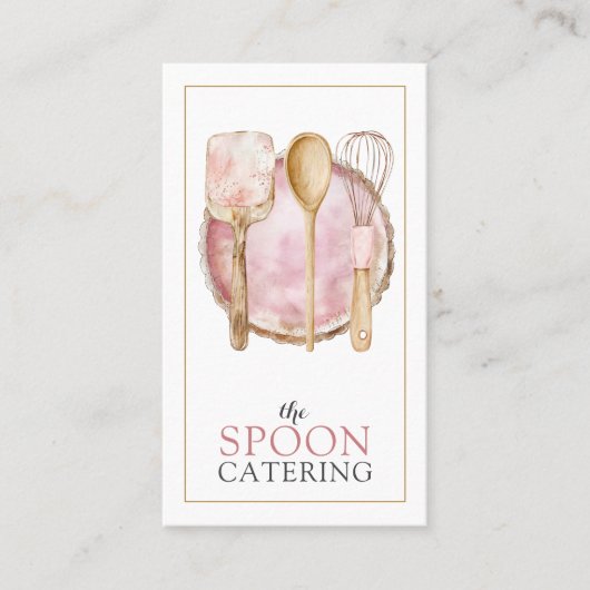 シェフエレガントケータリングウィスクスプーンヘラ 名刺 (正面)