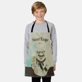 シェフオールオーバープリントエプロン エプロン (着用した状態)