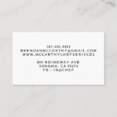 シェフカトラリーロゴシェフサービス 名刺 (裏面)