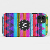 シェフカラフルロンストライプウッド#9 Case-Mate iPhoneケース (裏面(横))