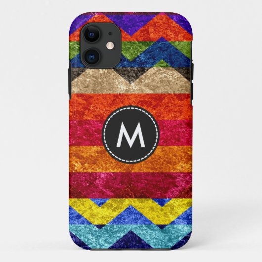 シェフカラフルロンストライプヴィンテージ#12 Case-Mate iPhoneケース (裏面)