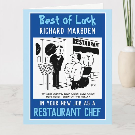 シェフカードとしての新しい仕事 カード (正面)