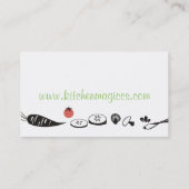 シェフカードを調理しているカスタムな色のレトロの野菜 名刺 (裏面)