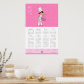 シェフガール漫画 ポスター (キッチン)