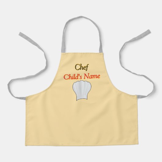 シェフキッズクリームクラフトのパーソナライズ エプロン (正面)