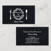 シェフキッチンケータリングフォーク&ナイフリースオンウッド 名刺 (正面/裏面)