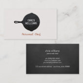 シェフキャストアイアンフライパンカントリー料理 名刺 (正面/裏面)