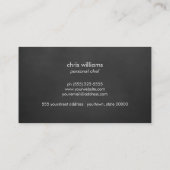 シェフキャストアイアンフライパンカントリー料理 名刺 (裏面)