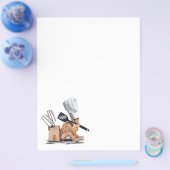 シェフキャラクターは考えるキッチンの道具で土 チラシ (シングル)