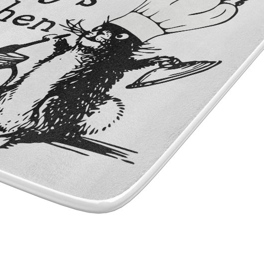 シェフキュートバニーパーソナライズされたヴィンテージアート カッティングボード (角)