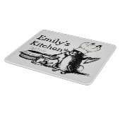 シェフキュートバニーパーソナライズされたヴィンテージアート カッティングボード (角)