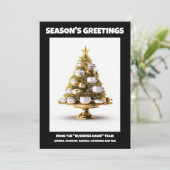 シェフクリスマスツリー休日ビジネスケータリング シーズンカード (スタンド正面)