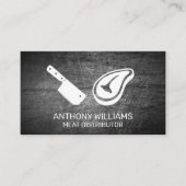 シェフクレアーステーキアイコン |スクラッチメタル 名刺 (正面)