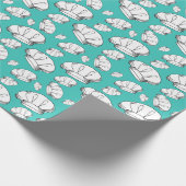 シェフクールハッツパターンラブベーキングと料理 ラッピングペーパー (角)