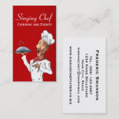 シェフケータリングまたはイベント計画 名刺 (正面/裏面)
