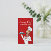 シェフケータリングまたはイベント計画 名刺 (スタンド正面)