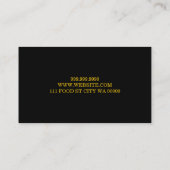 シェフケータリングフードレストランビジネスカード 名刺 (裏面)