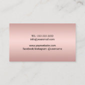 シェフケータリングベーカリーペストリーブラック&バラ金ゴールド 名刺 (裏面)