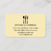 シェフケータリングレストランキッチンツールパーソナル 名刺 (裏面)