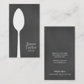 シェフケータリングレストランフードスプーンロゴ 名刺 (正面/裏面)