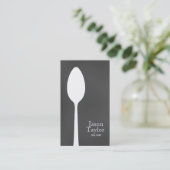 シェフケータリングレストランフードスプーンロゴ 名刺 (スタンド正面)
