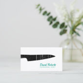 シェフケータリングレストランブラックナイフプレーン 名刺 (スタンド正面)