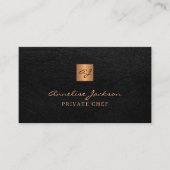 シェフケータリングレストランプロフェッショナル金ゴールドブラック 名刺 (正面)