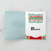 シェフケータリングレストラン料理クリスマスホリダ シーズンカード (内部)