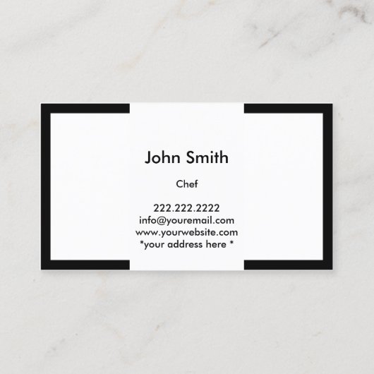 シェフケータリングレモダンストラン 名刺 (裏面)