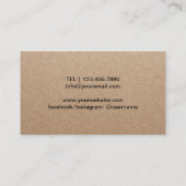 シェフケータリングヴィンテージ野菜素朴クラフト 名刺 (裏面)