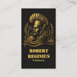 シェフケータリング金ゴールドモダンブラックブリンク210 名刺