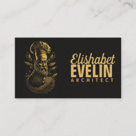 シェフケータリング金ゴールドモダンブラックブリンク309 名刺