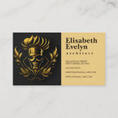 シェフケータリング金ゴールドモダンブラックblink420 Business 名刺 (裏面)