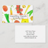 シェフケータリング食品新鮮な野菜 名刺 (正面/裏面)