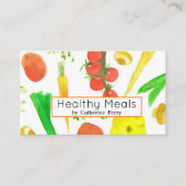 シェフケータリング食品新鮮な野菜 名刺 (正面)