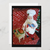 シェフサンタ招待状クリスマス 招待状 (正面/裏面)