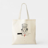 シェフスカルとナイフアンソニーBourdainロゴシェフ トートバッグ (裏面)