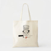 シェフスカルとナイフアンソニーBourdainロゴシェフ トートバッグ (正面)