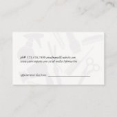 シェフスタイリッシュロン美容師アポイントメント 予約カード (裏面)