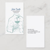 シェフスーツ&ワインスケッチプロファイルカード 名刺 (正面/裏面)