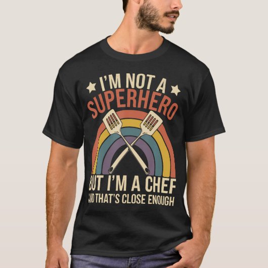 シェフスーパーヒーロー おもしろシェフ Tシャツ (正面)