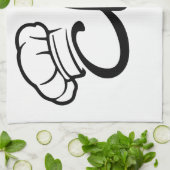 シェフズエレガンスエプロンデザイン キッチンタオル (折り畳み)