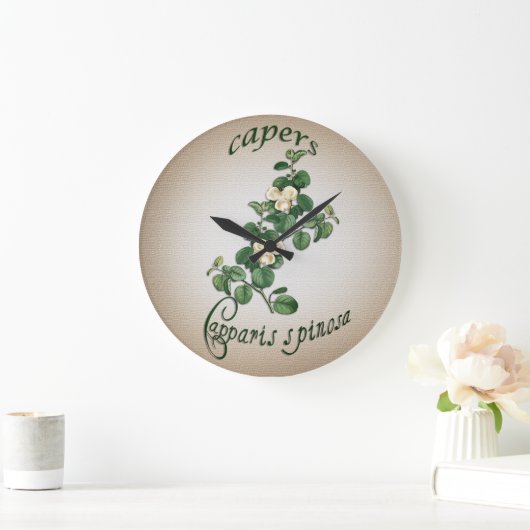 シェフズクロックケーパーズヴィンテージイラストレーション ラージ壁時計 (ホーム)