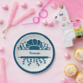 シェフズハットブルーグレー調理師パーソナライズされたパーティー ペーパープレート (パーティー)