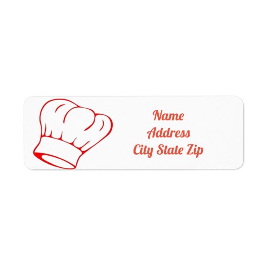 ***シェフズハット***差出人住所ラベル ラベル (正面)