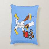 シェフダッキー（アヒルちゃん）カズーアクセント枕 アクセントクッション (裏面(縦))