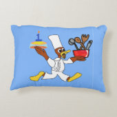 シェフダッキー（アヒルちゃん）カズーアクセント枕 アクセントクッション (裏面)