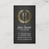 シェフダークエレガントウッドケータリング 名刺 (正面)